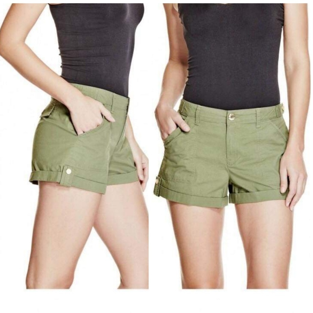 NEW GUESS Womens Kendra Cuffed Shorts SZ 26